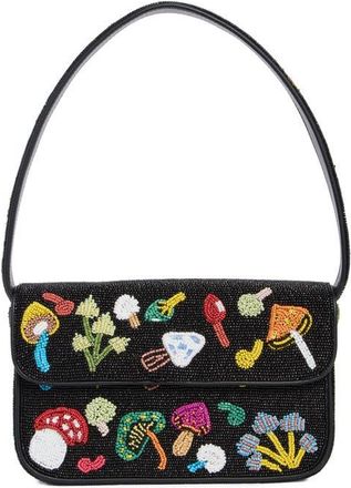 Staud Tommy Beaded Shoulder Bag in Shroomscape at Nordstrom