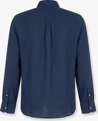 MC2 Saint Barth Mens Linen Shirt Blue