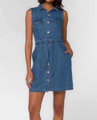 Velvet Heart Palmira Denim Sleeveless Dress In Indigo