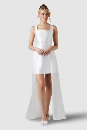 Coast Twill Mini Wedding Dress in Ivory at Nordstrom, Size 10