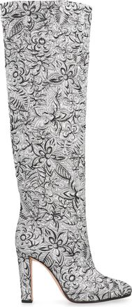 Alberta Ferretti Jacquard Fabric Boots