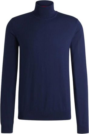 HUGO BOSS San Thomas Sweater - Heren - Coltruien - Blauw - XL - Wol - Truien & Vesten