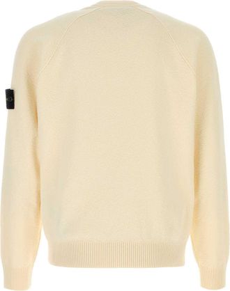 Stone Island Ivory Exterior: Cotton Maglieria Sweater