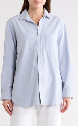 Frank & Eileen Joedy Cotton Button-Up Shirt in Indigo Oxford at Nordstrom Rack, Size Xx-Small