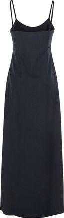 Coperni Womens Black Long Dress With Thin Straps Cotton