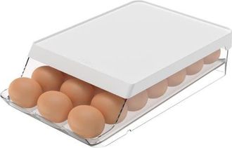 Ou Rolling Clear Stackable Egg Holder Organizer in Clear/white at Nordstrom
