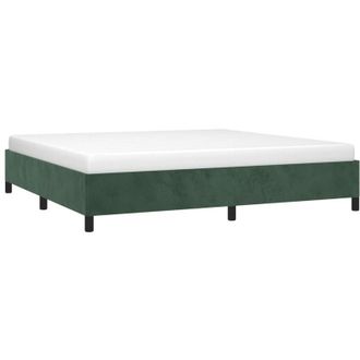 vidaXL Vidaxl - Estructura Cama Sin Colch&oacute;n Terciopelo Verde Oscuro 200x200 Cm