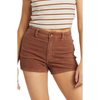Billabong Free Fall Stretch Cotton Corduroy Shorts in Toasted Coconut at Nordstrom, Size 26
