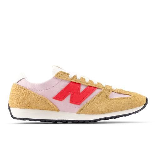 New Balance Unisex 471 en Beige/Rosa/Rojo, Gamuza/Malla, Talla