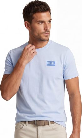 Diesel T-shirt Diesel lichtblauw normale fit ronde hals