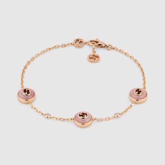 Gucci Interlocking 18k Chain Bracelet, Rose Gold, Rose Gold