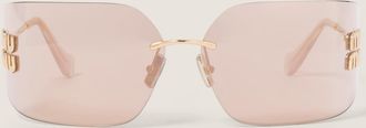 Miu Miu Aube Sunglasses, Woman, Rose Gold Lenses