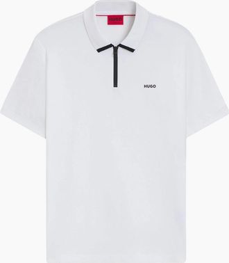HUGO BOSS Mens HUGO Dalomino Polo Shirt S1-26 100 White - Size: 38