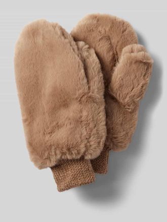 Kurt Beines F&auml;ustlinge in Fell-Optik Modell Ffluffy in Taupe, Gr&ouml;&szlig;e 1