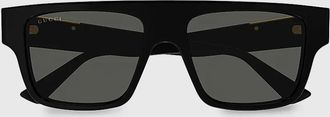Gucci Mens Subtle Web 53mm Square Acetate Sunglasses
