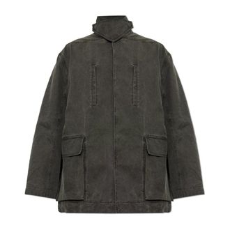 Rick Owens Denim Jacket with Pockets - Heren - Jassen - Grijs - Maat: M Denim