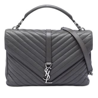 Saint Laurent Pre-owned Saint Laurent Large Chevron Sheepskin Monogram College Satchel Ladies 52BDWGOX9ZD6MT4U