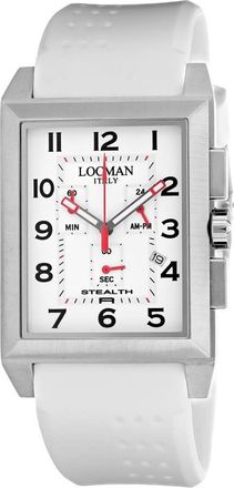 Locman Classic Chronograph Quartz White Dial Mens Watch 242WH2BK/WH