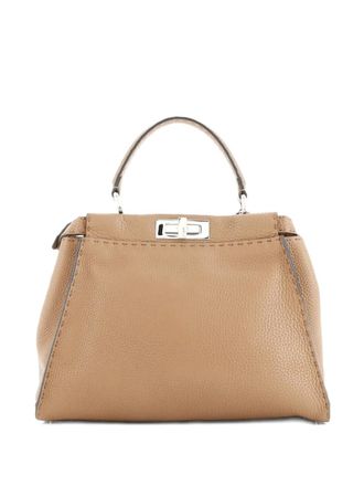 Fendi Selleria Peekaboo Bag Rigid Leather Regular satchel - Bruin