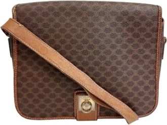 Celine Pre-owned Cross Body Bags, female, Brown, Size: ONE SIZE Pre-owned Macadam Shoulder bag