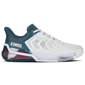 K-Swiss Mens Ultrashot 4 Tennis Shoe In White/stargazer/neon Blaze
