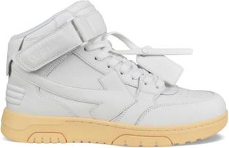 Off-white Schoenen, Heren, Wit, 43 EU, Leer, Out Of Office High-top Sneakers