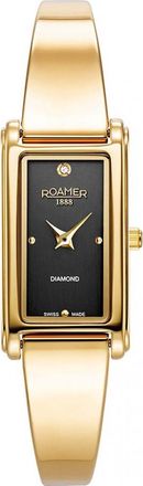 Roamer Womens 866845-48-55-20 Ladies Elegance Diamond Watch - Gold - One Size