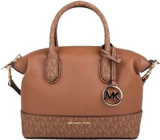 Michael Kors Tassen, Dames, Bruin, ONE Size, Polyester, Hyde Small Pebbled en Signature Logo Satchel