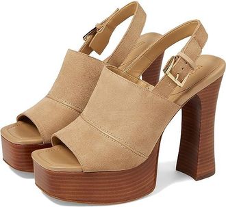 Michael Kors Rye Platform Sandal Womens Shoes Camel : 5.5 M, Leather
