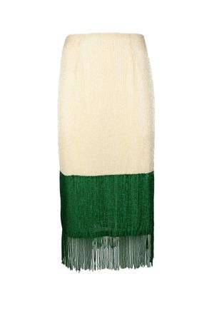 Elisabetta Franchi Sequin Skirt - White/Purple