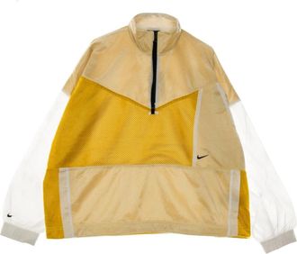 Nike Tech Pack Geweven Mesh Wind Jacket - Dames - Windbreakers - Geel - L - Polyester - Fitness