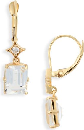Anzie Jac & Jo Greta White Topaz Drop Earrings in Yellow Gold at Nordstrom