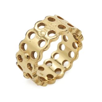 Louis Vuitton Gold Gold Plating Band Ring (Pre-Owned)