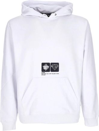 Iuter Witte Lichtgewicht Hoodie Met Rits - Heren - Hoodies - Wit - XL - Katoen - Hoodies & sweatvesten
