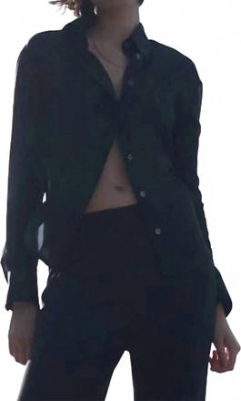 Sold Out NYC Sheer Silk Shirt In Black