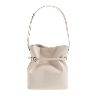 Emporio Armani Bucket Bags, female, Beige, Size: ONE SIZE Smooth Leather Bucket Bag