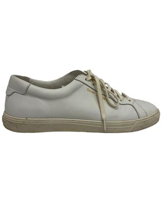 Saint Laurent Mens Calfskin Leather Andy Low-Top Sneaker (Authentic Pre- Loved)