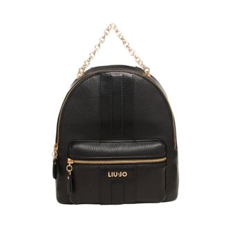 Liu Jo Backpacks, female, Black, Size: ONE SIZE Backpack with charm