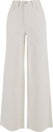Frame Denim Off White Wide Leg High Rise Jeans