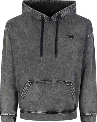 Diesel Faded Black Boxt Stitched Hoodie