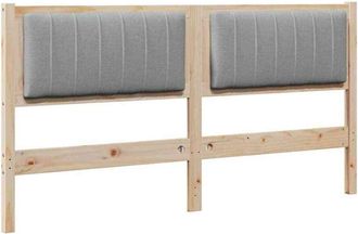 vidaXL Cabecero Tapizado Marr&oacute;n 150 Cm Madera De Pino Macizo Vidaxl