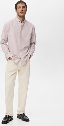 Mango Camicia 100% cotone Oxford rosa pallido - Uomo - XS - MANGO MAN