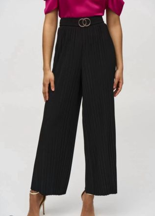 Joseph Ribkoff Belted Wide Leg Pants In Black