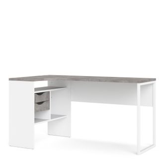 Furniture To Go Function Plus Corner Desk 2 Drawers in White