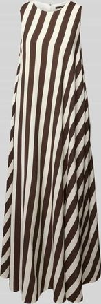 Windsor Maxikleid aus Viskose-Mix mit Rundhalsausschnitt in Dunkelbraun, Gr&ouml;&szlig;e 34