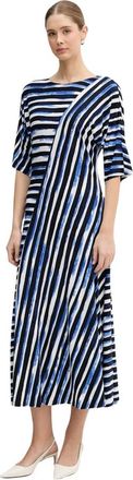 Joseph Ribkoff Jurk met streepdessin en uitlopende pasvorm - Dames - Casual kleedjes - Veelkleurig - S - Polyester - Kleedjes