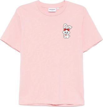 Chocoolate graphic-print T-shirt - women - Cotton - S - Pink