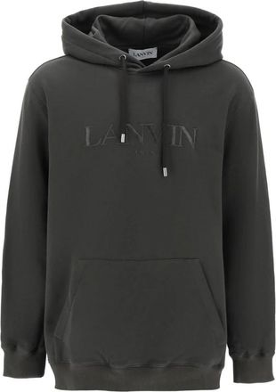 Lanvin Curb Embroidered Hoodie - Heren - Hoodies - Groen - L - Katoen - Hoodies & sweatvesten