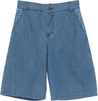 Fendi Logo-detail Denim Shorts