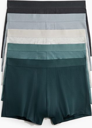 H&M 5er-Pack Kurze Trunks mit Lycra - Turquoise